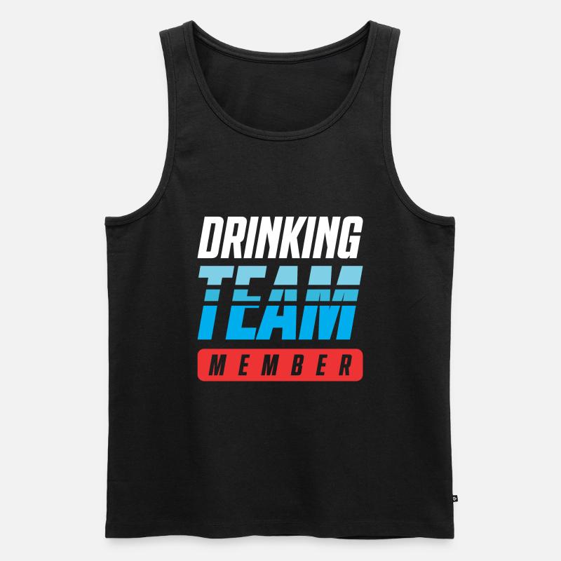 Drinking Team - Männer Premium Bio Tank Top - Schwarz