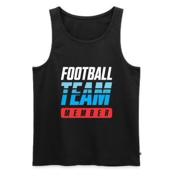 Équipe de football - Débardeur bio Premium Homme - noir - Devant - AI Model Male 178 light (178cm)