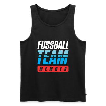 Fussball Team - Männer Premium Bio Tank Top - Schwarz - Vorne - Michal (187cm)