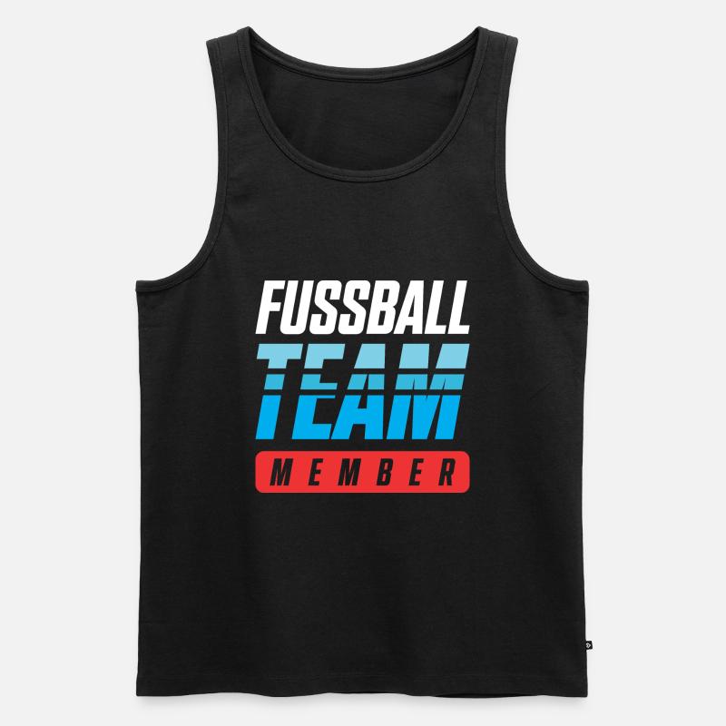 Fussball Team - Männer Premium Bio Tank Top - Schwarz