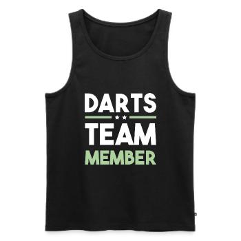 Darts Team - Männer Premium Bio Tank Top - Schwarz - Vorne - AI Model Male 178 light (178cm)