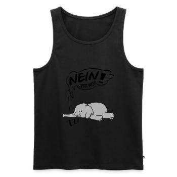 Nein jetzt nicht Elefant Ingnorant Nein Nö Chef - Männer Premium Bio Tank Top - Schwarz - Vorne - AI Model Male 178 light (178cm)