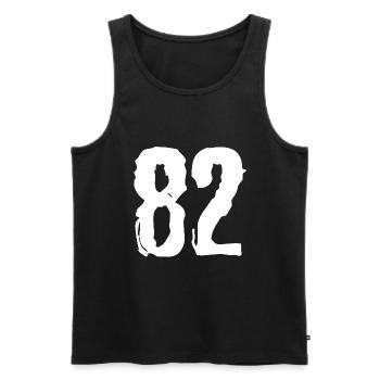 82 number jersey - Men's Premium Organic Tank Top - black - Front - Michal (187cm)