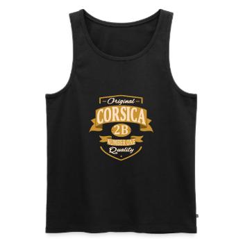 Corsica - Débardeur bio Premium Homme - noir - Devant - AI Model Male 178 light (178cm)
