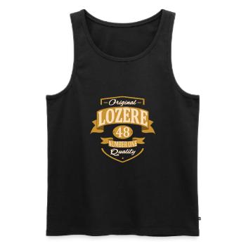 Lozère - Débardeur bio Premium Homme - noir - Devant - Michal (187cm)