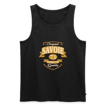 Savoie - Débardeur bio Premium Homme - noir - Devant - Michal (187cm)