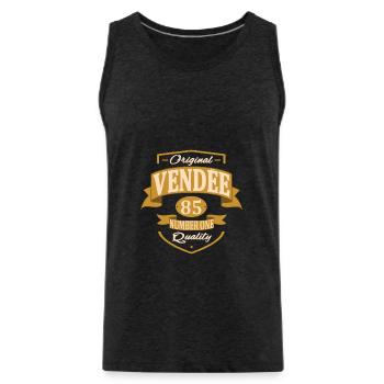 Vendée - Débardeur bio Premium Homme - charbon - Devant - Alexander (188cm)