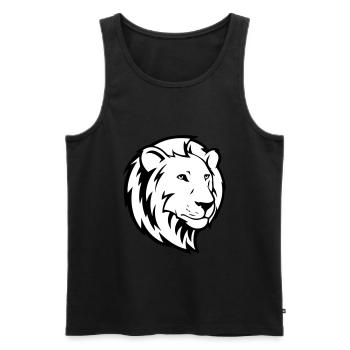 lion - Débardeur bio Premium Homme - noir - Devant - AI Model Male 178 light (178cm)