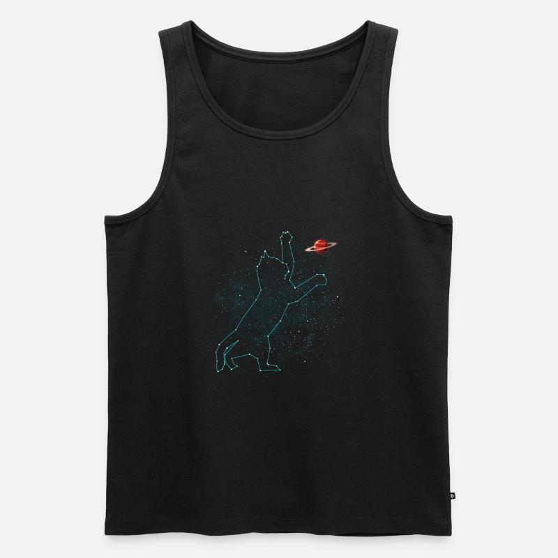 Konstellation der Katze - Männer Premium Bio Tank Top - Schwarz