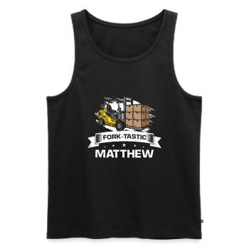 Gabelstaplerfahrer und Lagerhaus Gabestaplerfahrer - Männer Premium Bio Tank Top - Schwarz - Vorne - AI Model Male 178 light (178cm)