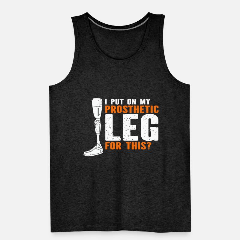 Bionic leg design for leg prostheses Men's Premium Organic Tank Top