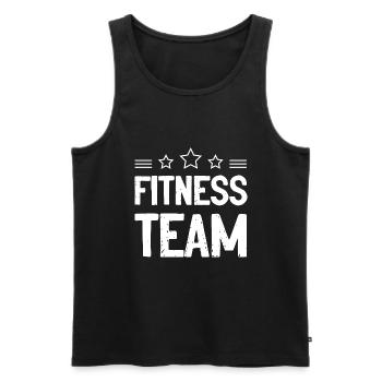 Entraînement de gymnase de l’équipe de fitness - Débardeur bio Premium Homme - noir - Devant - Michal (187cm)