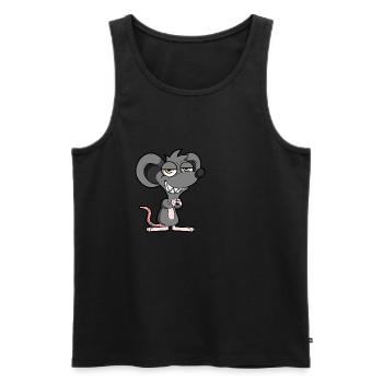 Laughing mouse - Men's Premium Organic Tank Top - black - Front - AI Model Male 178 light (178cm)