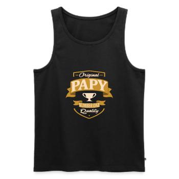 Papy - Débardeur bio Premium Homme - noir - Devant - Michal (187cm)