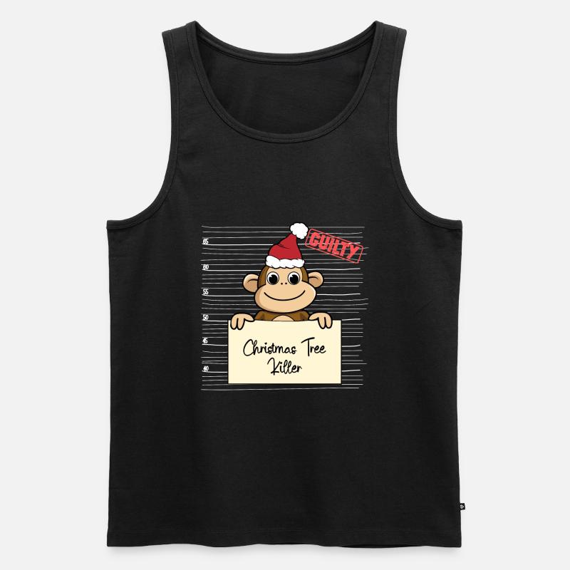 Weihnachtsbaum Umschubser Affe - Männer Premium Bio Tank Top - undefined