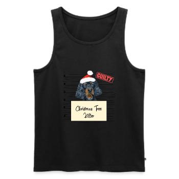 Weihnachtsbaum Umschubser Gordon Setter - Männer Premium Bio Tank Top - Schwarz - Vorne - AI Model Male 178 light (178cm)