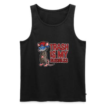 Opossum Design für Possum Fans und Opossum Fans - Männer Premium Bio Tank Top - Schwarz - Vorne - Michal (187cm)