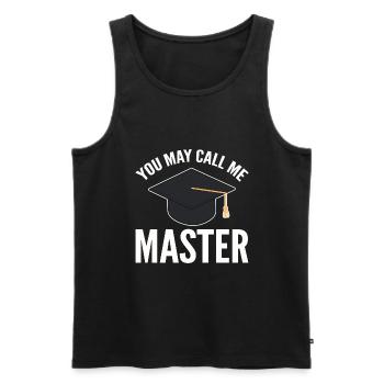 Master's Degree Graduation Ceremony - Men's Premium Organic Tank Top - black - Front - AI Model Male 178 light (178cm)