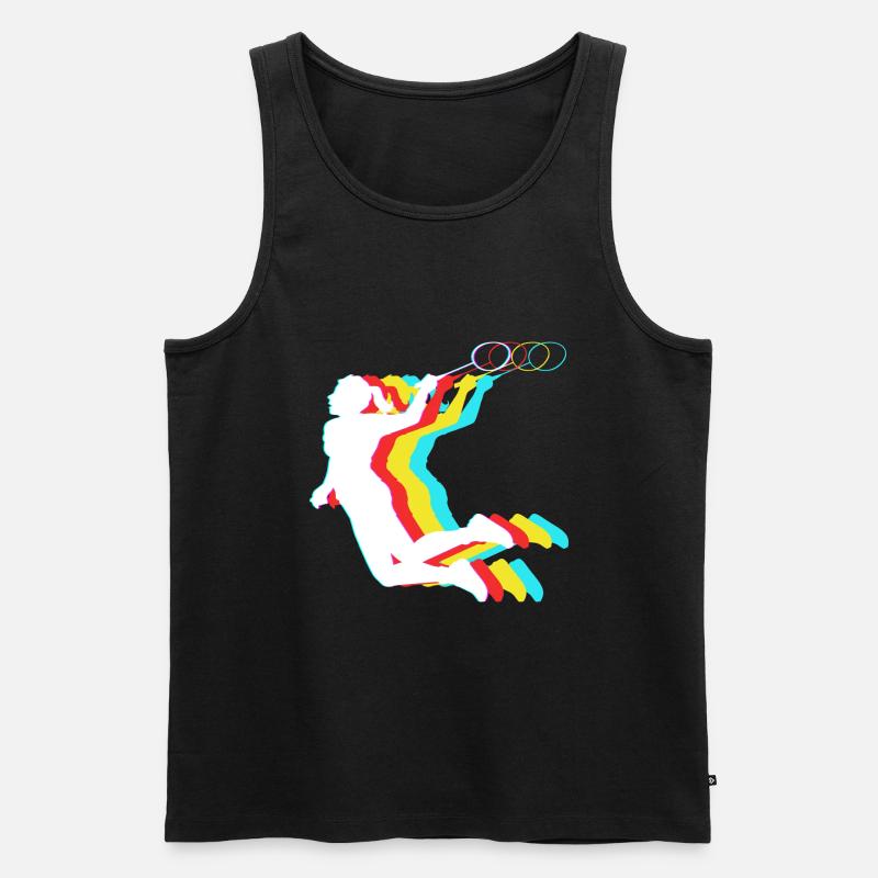 Badminton - Männer Premium Bio Tank Top - Schwarz