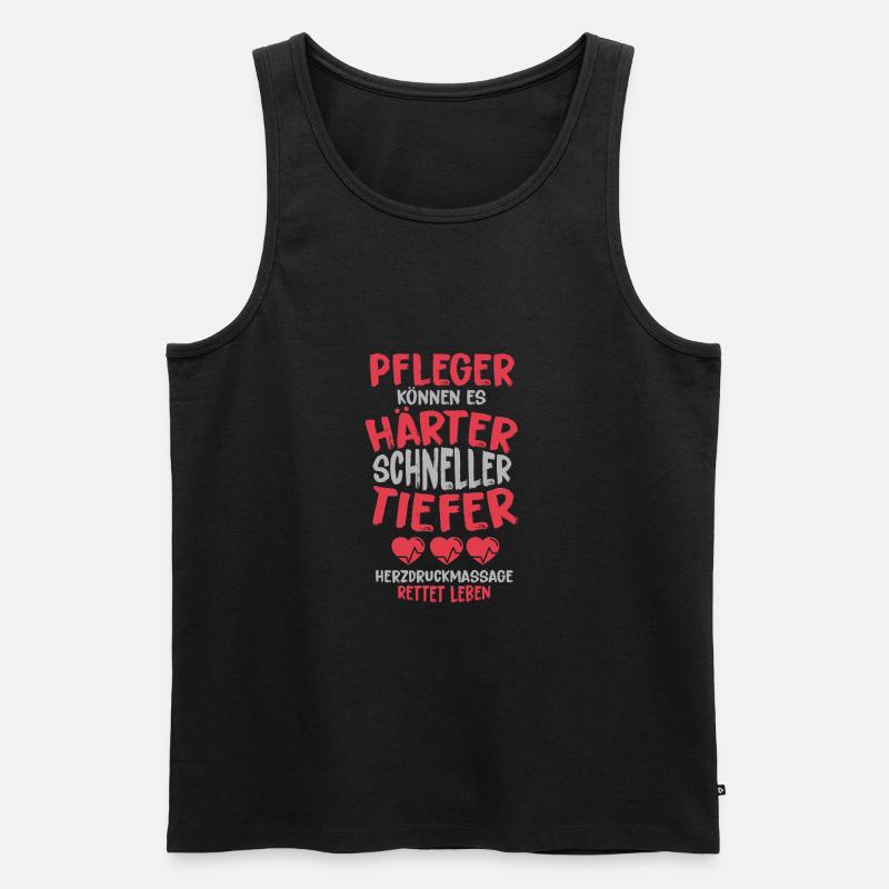 Pfleger - Männer Premium Bio Tank Top - Schwarz