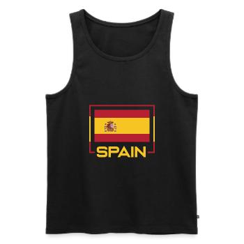 Spanien - Männer Premium Bio Tank Top - Schwarz - Vorne - Michal (187cm)