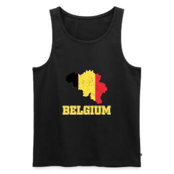 Belgien - Männer Premium Bio Tank Top - Schwarz - Vorne - Michal (187cm)