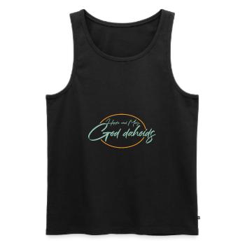 Bayrischer Spruch Bayern - Männer Premium Bio Tank Top - Schwarz - Vorne - Michal (187cm)