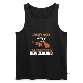 Neuseeland - Männer Premium Bio Tank Top - Schwarz - Vorne - AI Model Male 178 light (178cm)