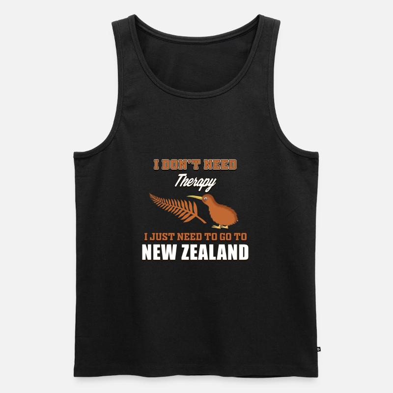Neuseeland - Männer Premium Bio Tank Top - Schwarz