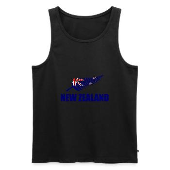 Neuseeland - Männer Premium Bio Tank Top - Schwarz - Vorne - AI Model Male 178 light (178cm)