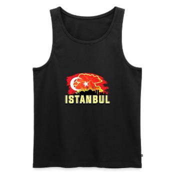 Istanbul - Männer Premium Bio Tank Top - Schwarz - Vorne - Michal (187cm)