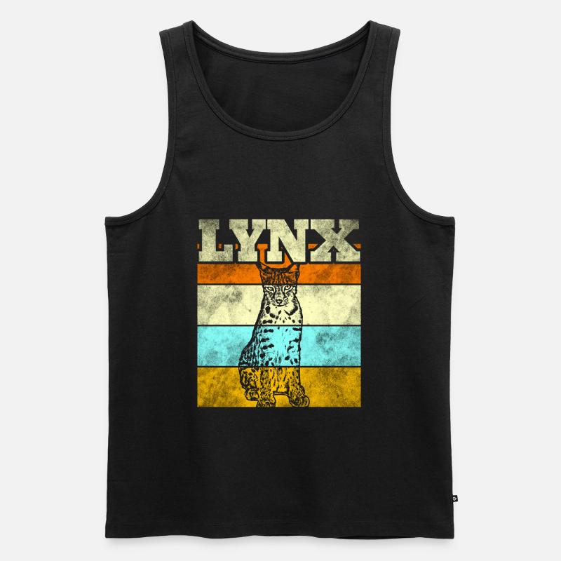 Luchs - Männer Premium Bio Tank Top - Schwarz
