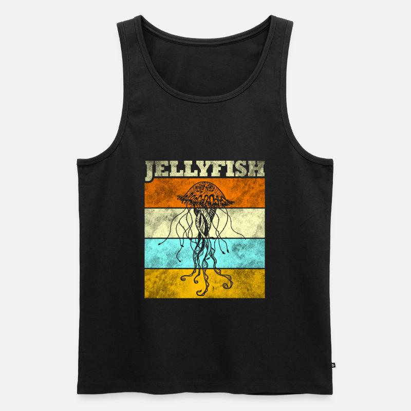 Qualle - Männer Premium Bio Tank Top - Schwarz