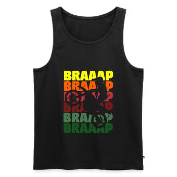 Motocross Dirt Bike Braaap - Männer Premium Bio Tank Top - Schwarz - Vorne - AI Model Male 178 light (178cm)