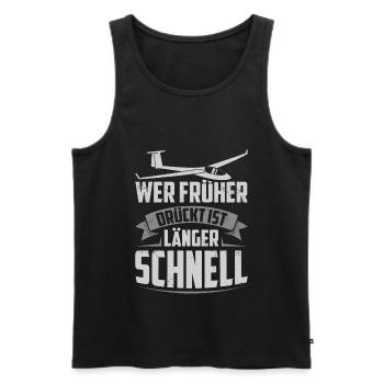 Segelflugzeuge - Männer Premium Bio Tank Top - Schwarz - Vorne - Michal (187cm)