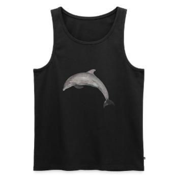 Dolphin - Men's Premium Organic Tank Top - black - Front - Michal (187cm)