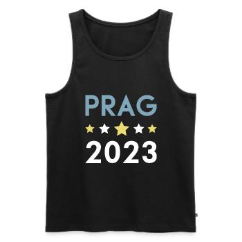 Prague 2023 Krona - Men's Premium Organic Tank Top - black - Front - AI Model Male 178 light (178cm)