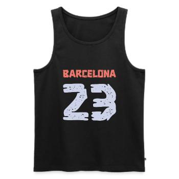 Maillot Barcelone 23 2023 - Débardeur bio Premium Homme - noir - Devant - Michal (187cm)
