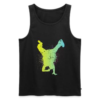 Hip Hop - Débardeur bio Premium Homme - noir - Devant - Michal (187cm)