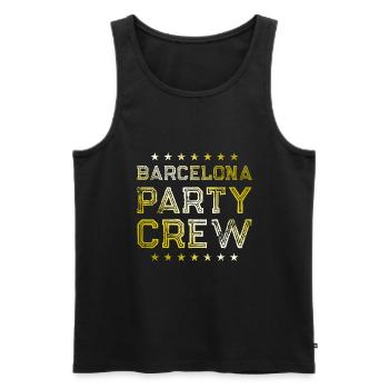 Barcelona Party Crew - Débardeur bio Premium Homme - noir - Devant - AI Model Male 178 light (178cm)