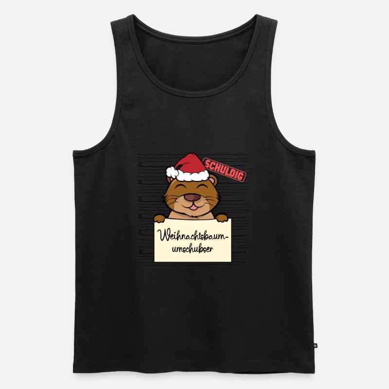 Weihnachtsbaum Umschubser Seeotter - Männer Premium Bio Tank Top - undefined