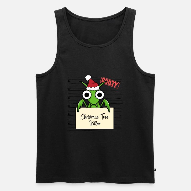 Weihnachtsbaum Umschubser Gottesanbeterin - Männer Premium Bio Tank Top - undefined