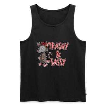Opossum Design für Possum Fans und Opossum Fans - Männer Premium Bio Tank Top - Schwarz - Vorne - Michal (187cm)