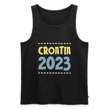 Croatia 2023 - Men's Premium Organic Tank Top - black - Front - Michal (187cm)