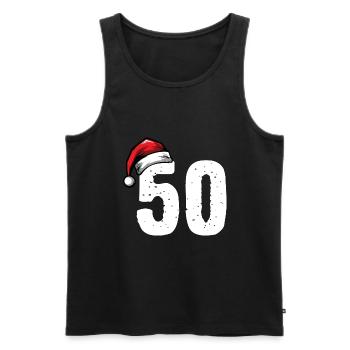 50 Number Christmas - Men's Premium Organic Tank Top - black - Front - Michal (187cm)