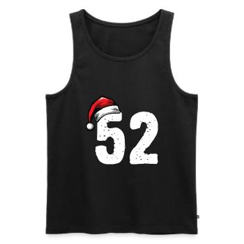 52 Numéro Noël - Débardeur bio Premium Homme - noir - Devant - AI Model Male 178 light (178cm)