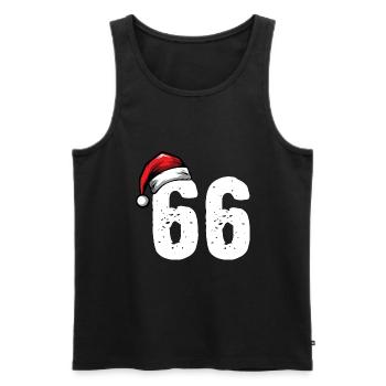 66 Number Christmas - Men's Premium Organic Tank Top - black - Front - AI Model Male 178 light (178cm)