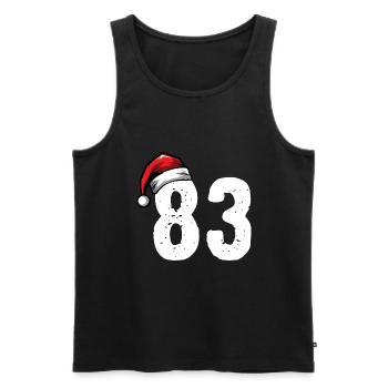 83 Numéro Noël - Débardeur bio Premium Homme - noir - Devant - Michal (187cm)