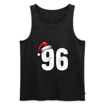 96 Numéro Noël - Débardeur bio Premium Homme - noir - Devant - AI Model Male 178 light (178cm)