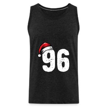 96 Numéro Noël - Débardeur bio Premium Homme - charbon - Devant - Alexander (188cm)